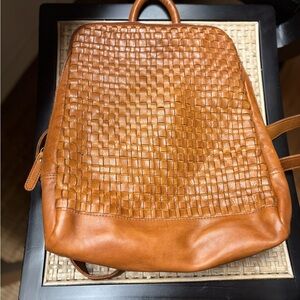Woven Vilenca Holland Leather Woven Backpack